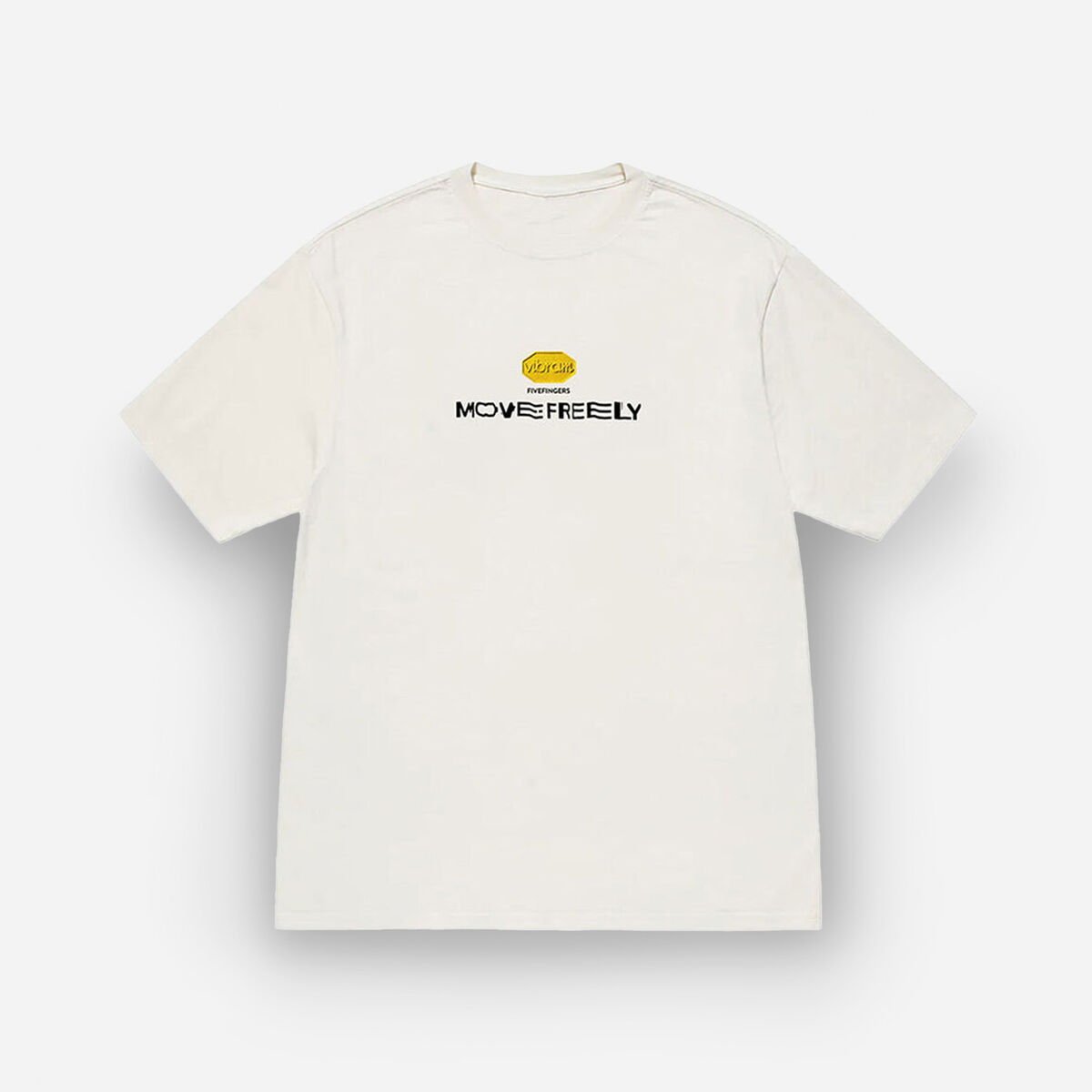 Vibram “Move Freely” T-Shirt T23MOVEFREE — White · Bekleidung — Belegsignale
